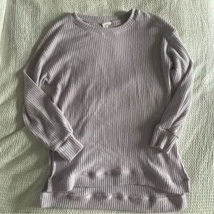 Nordstrom Caslon Lilac Ribbed Long Sleeve